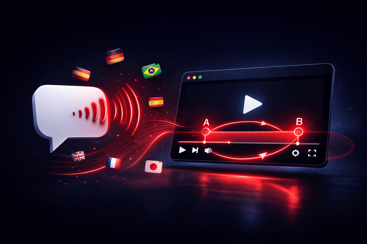 YouTube loop for language learning pronunciation practice